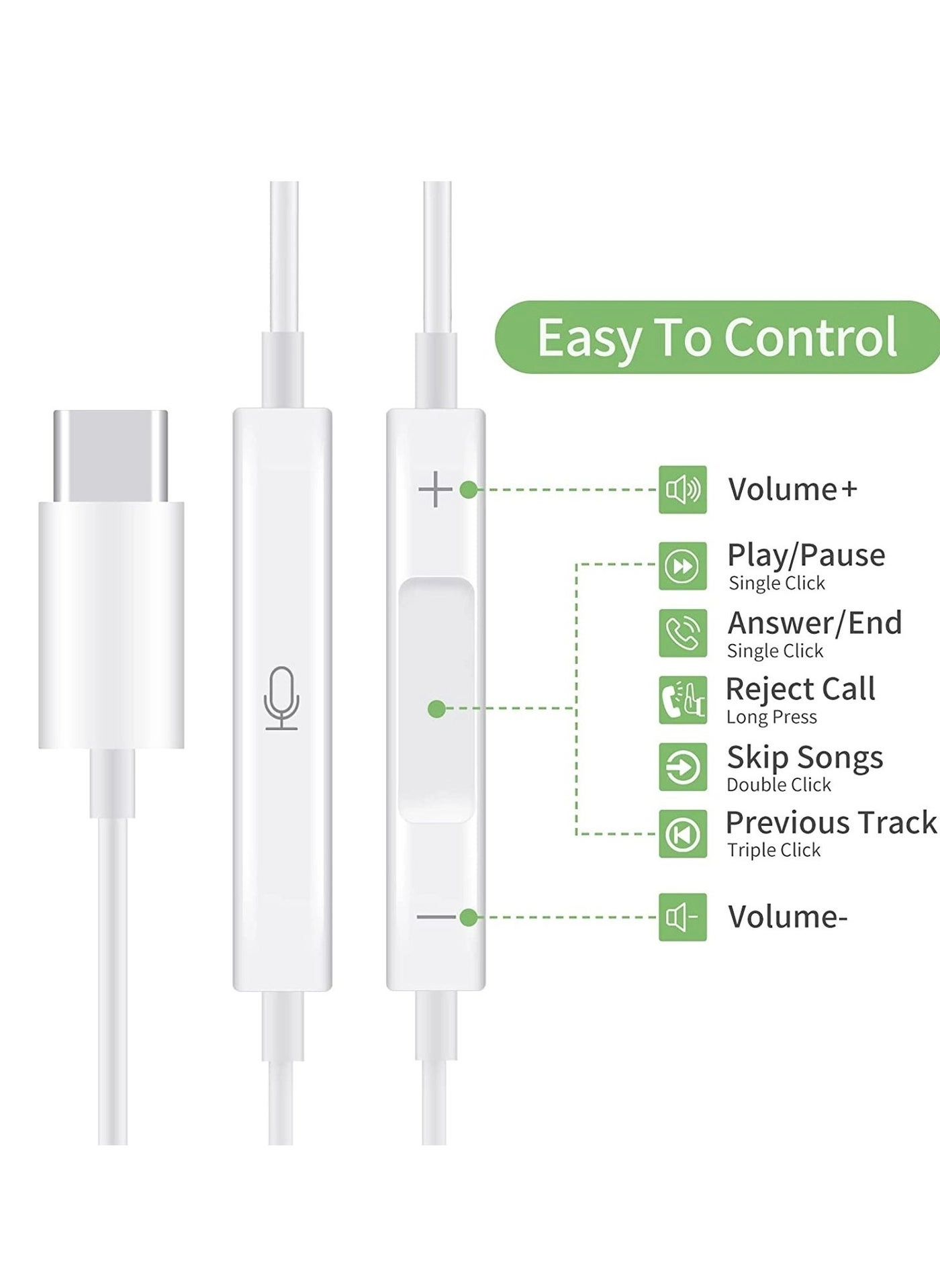 Type-C Earphones Wired Earphone