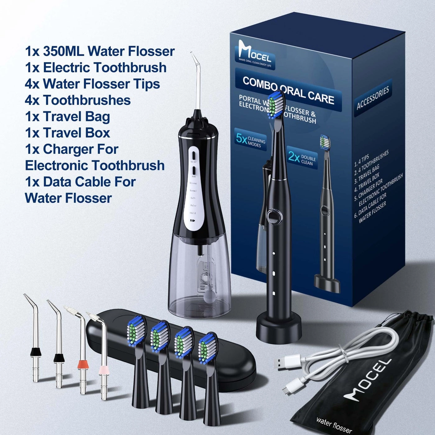 Water Dental Flosser + Electric Toothbrush