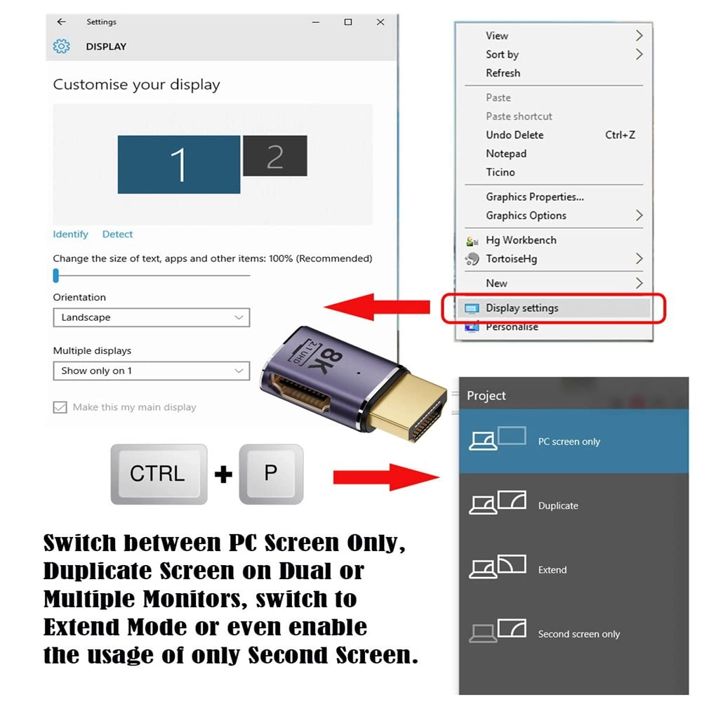 8K HDMI Adapter with Ethernet