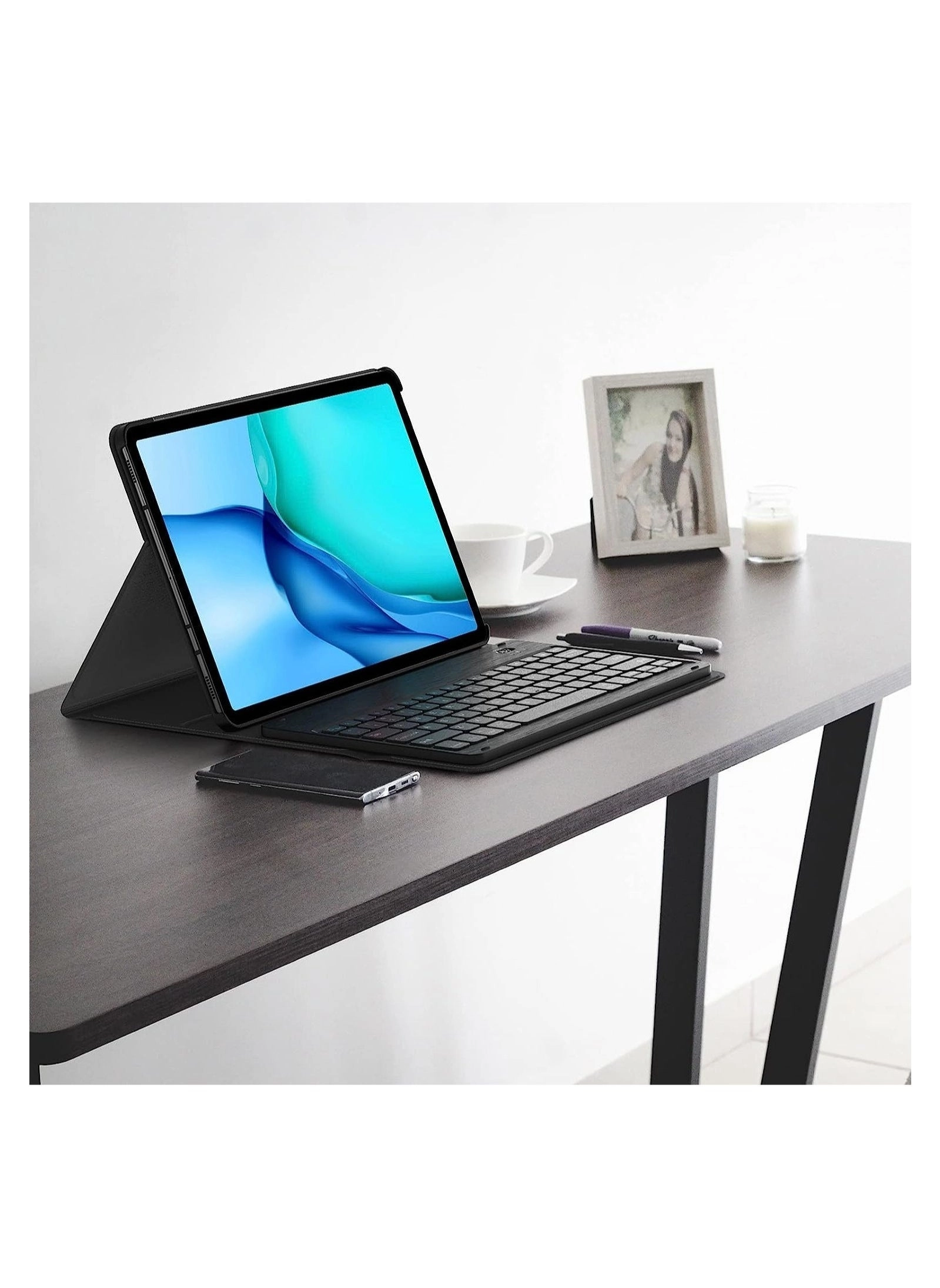 Keyboard Case with S Pen Holder for Galaxy Tab S8+ (2022) 12.4-inch, Tab S7 FE (2021) 12.4-inch, Tab S7+ 12.4-inch