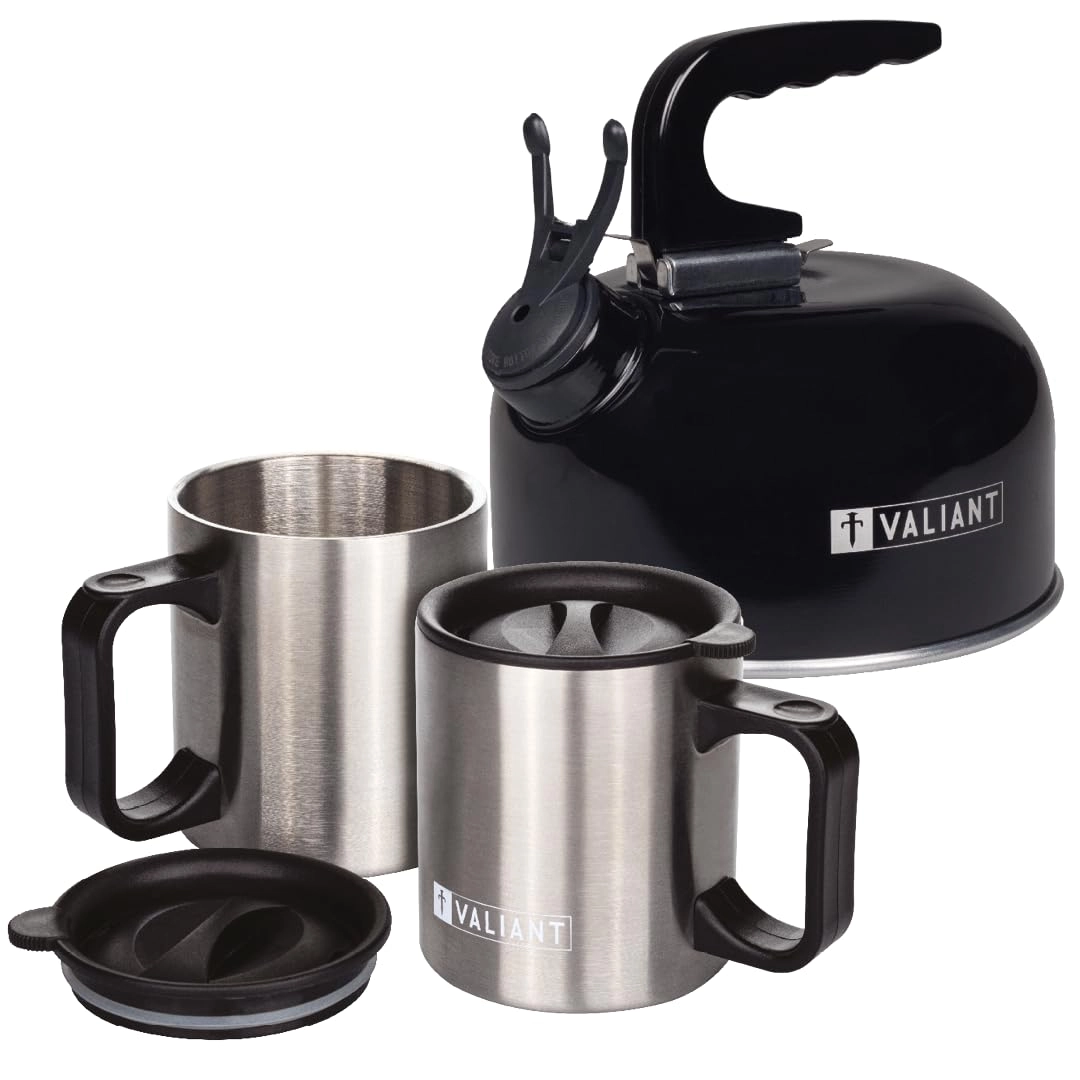 Valiant Camping Kettle + Insulated Mug - 3.0 Count 1 litres