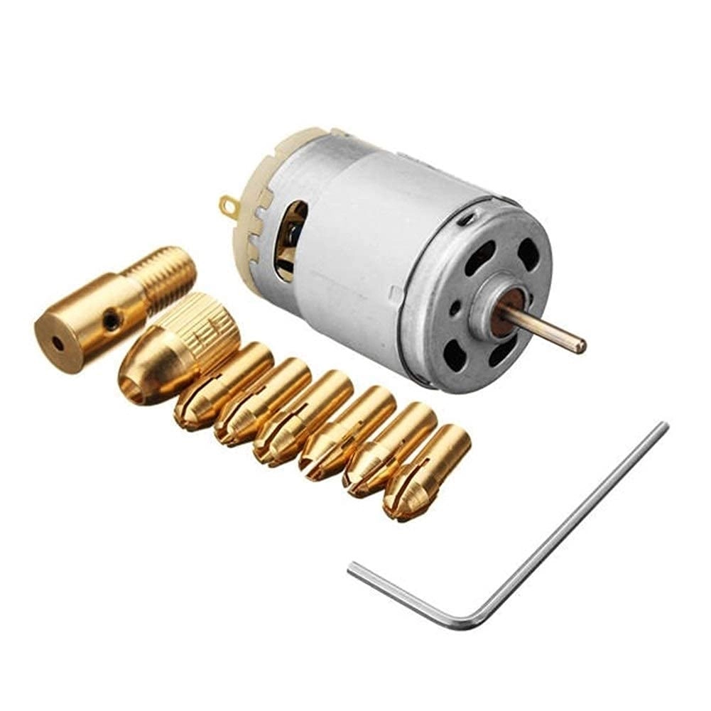 GZDcjsc DC 500mA Motor + Drill Collet - 0.5-3.0mm