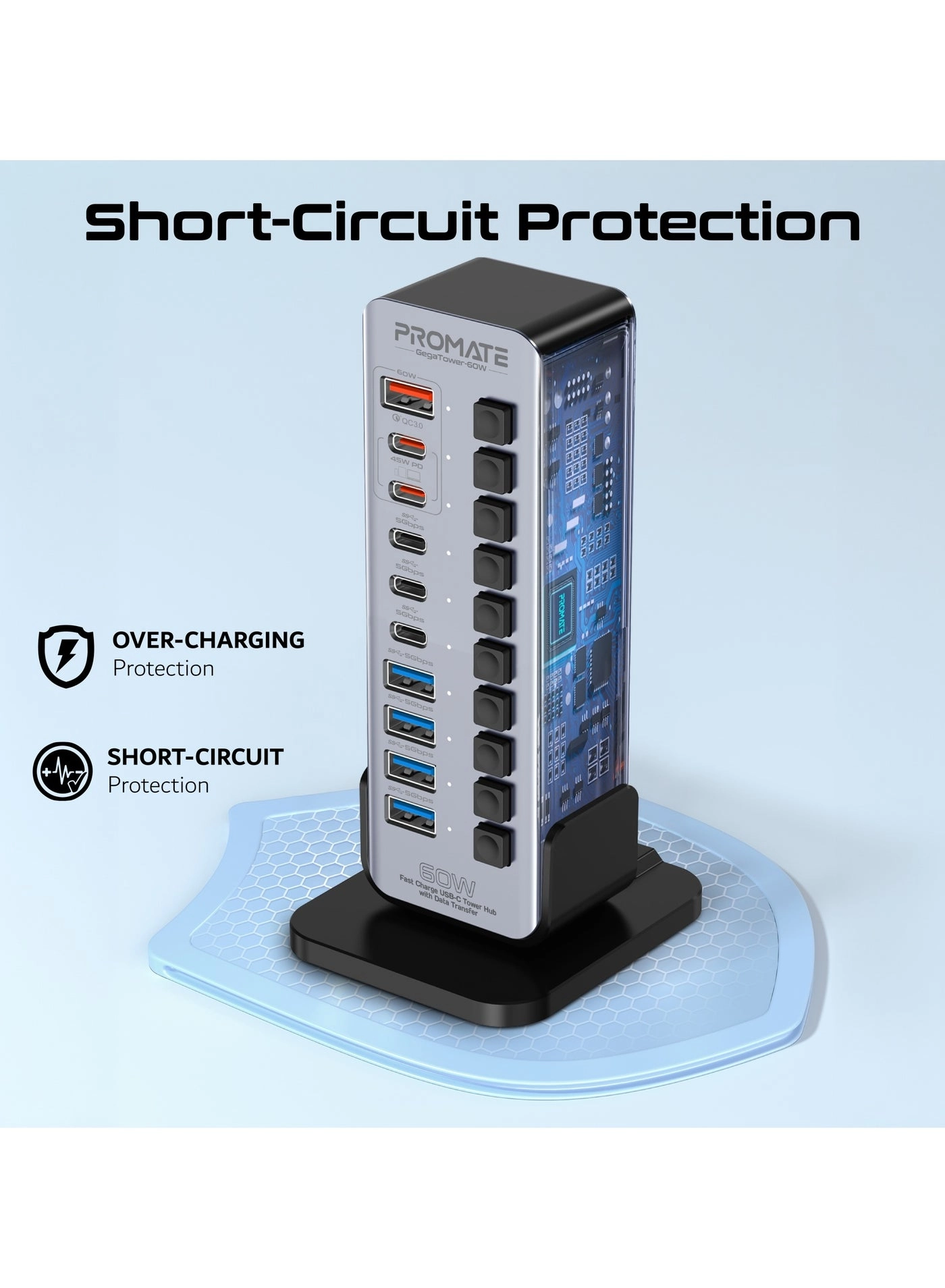 GegaTower-60W - 14-In-1 USB-C Tower Hub