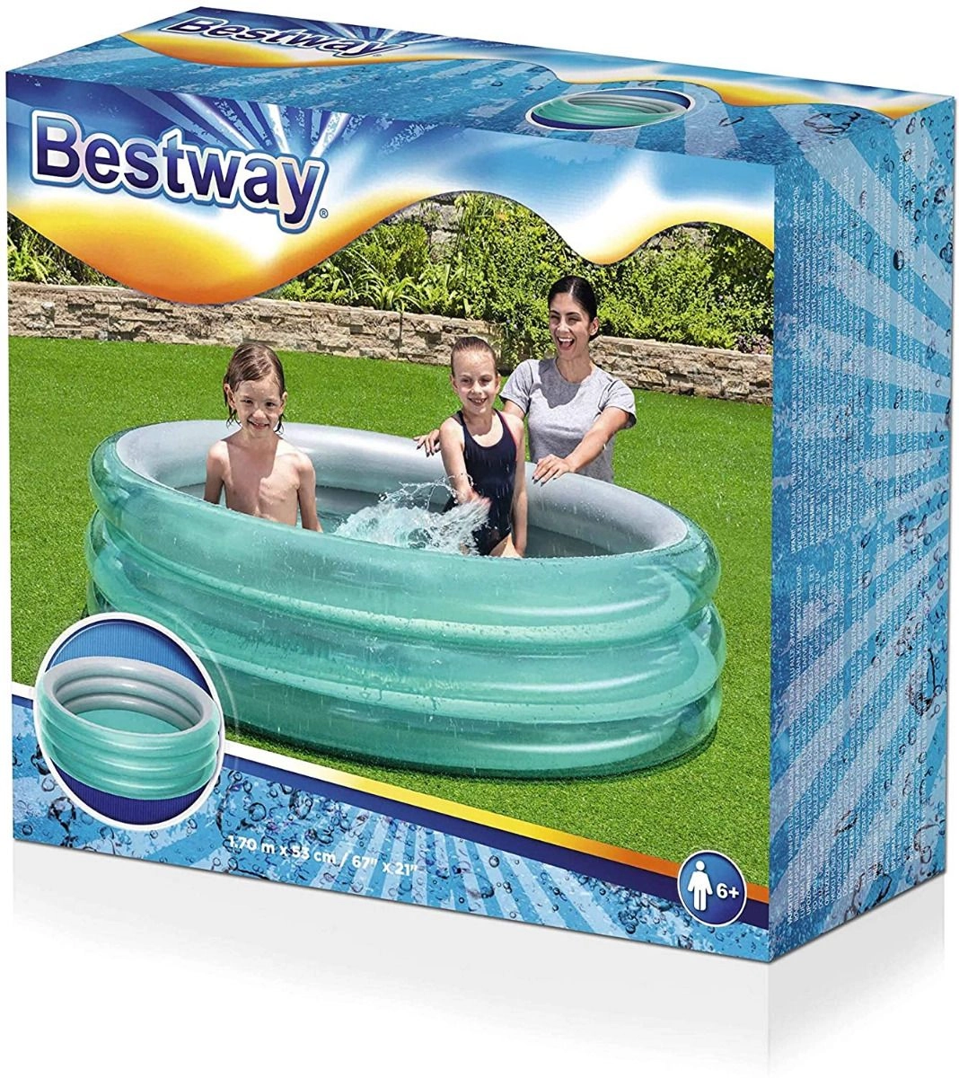 Inflatable Pool - 168 x 53 cm Multicolor