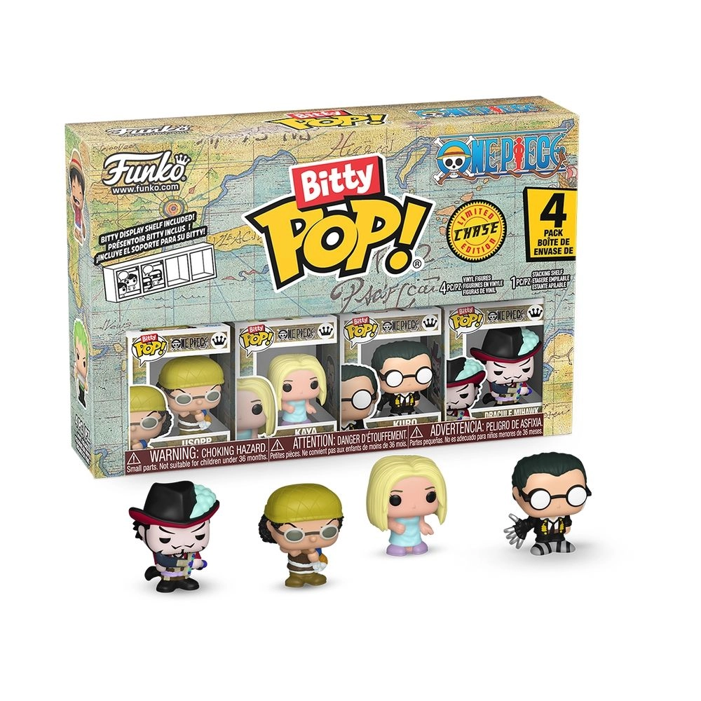 FUNKO TOYS Usopp - One Piece + Kaya - One Piece + Kuro - One Piece + Chase Bitty POP! - One Piece (FU86895)