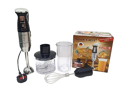 4 IN 1 HAND BLENDER - Two speed settings Pulse function Includes chopper & whisk