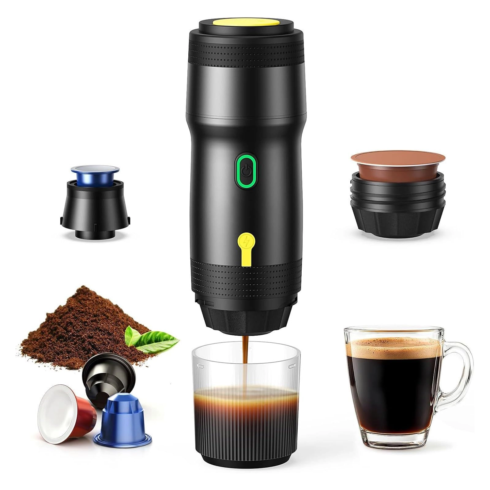 WELLCYPRESS Portable Espresso Machine - 20-Bar 7500mAh USB-C