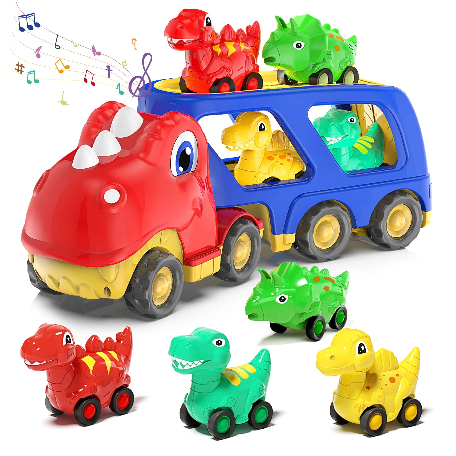 veslier Dinosaur Car Toy - 4pcs
