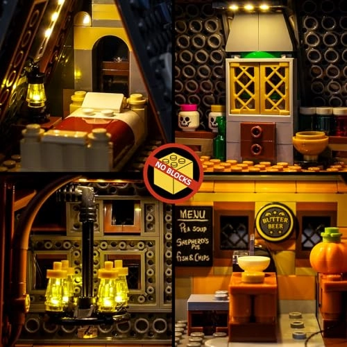 LED Light Set - Compatible with Lego 76457 Hogsmeade Village 2 light sources