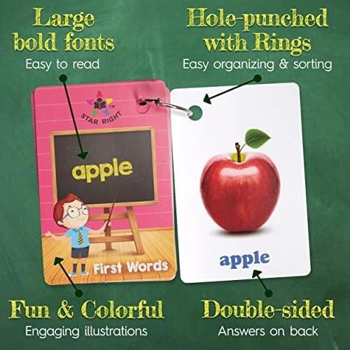 Flash Cards - Pre K - K 4 pieces