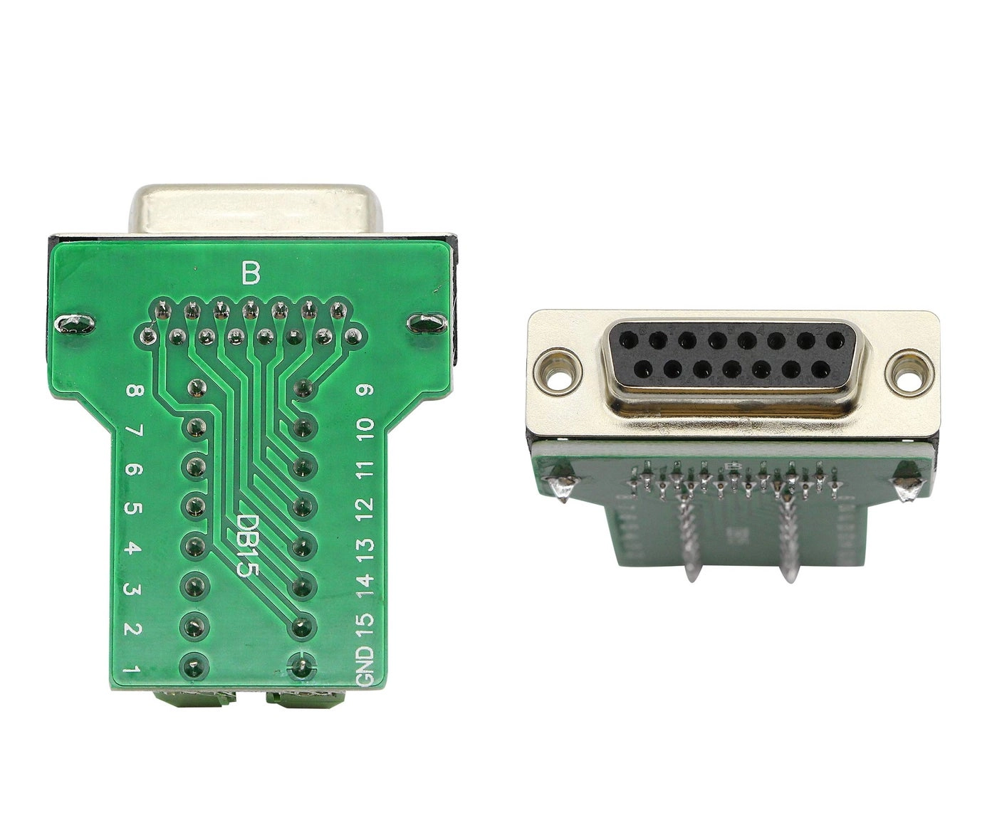DB15 Breakout Connector - Serial Female Screw Terminal Plastic Case