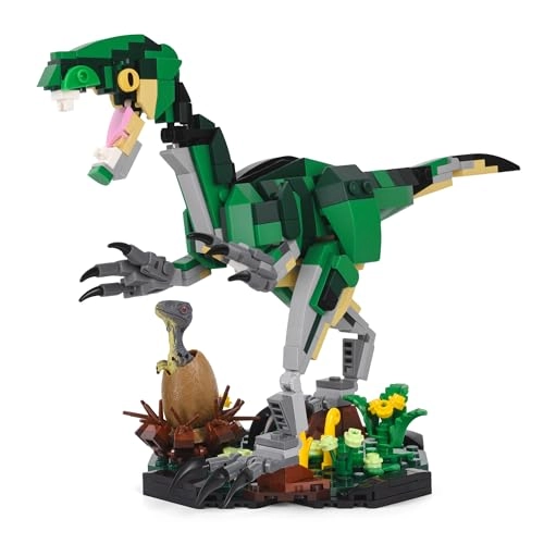 Velociraptor Dinosaur Building Set (DWA028) - 437PCS Blue