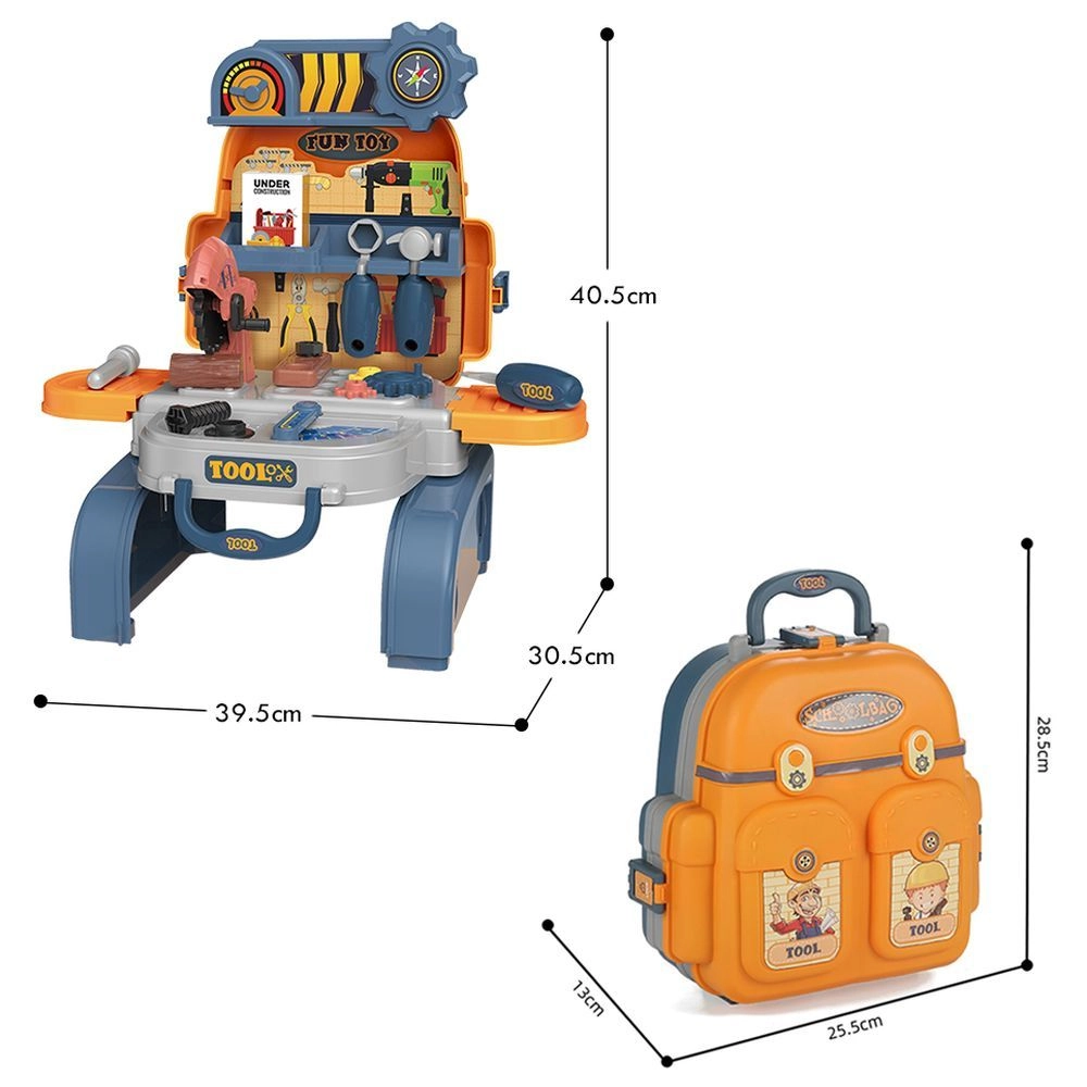 ROLE PLAY MECHANIC/TOOLS STATION TOY SET SCHOOL BAG - 23 pcs (SAB-LS_RPSB_TSYE)