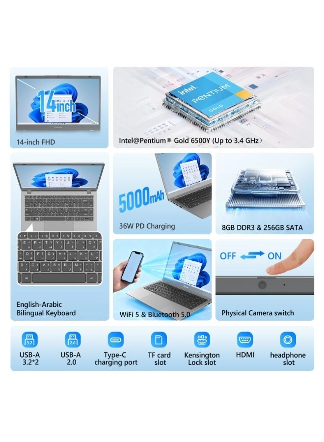 GT14 - 14'' 256GB 8GB Intel Pentium Gold 6500Y