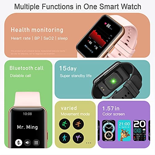 Smart/Wearable Watch - 1.57 inch screen Pink