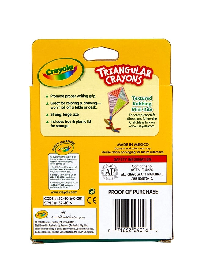 Triangular Crayons - 16 Pcs