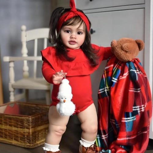 Pippa Reborn Baby Doll - 26 inch Cotton Vinyl Hand-rooted Curly Hair Ages 3+