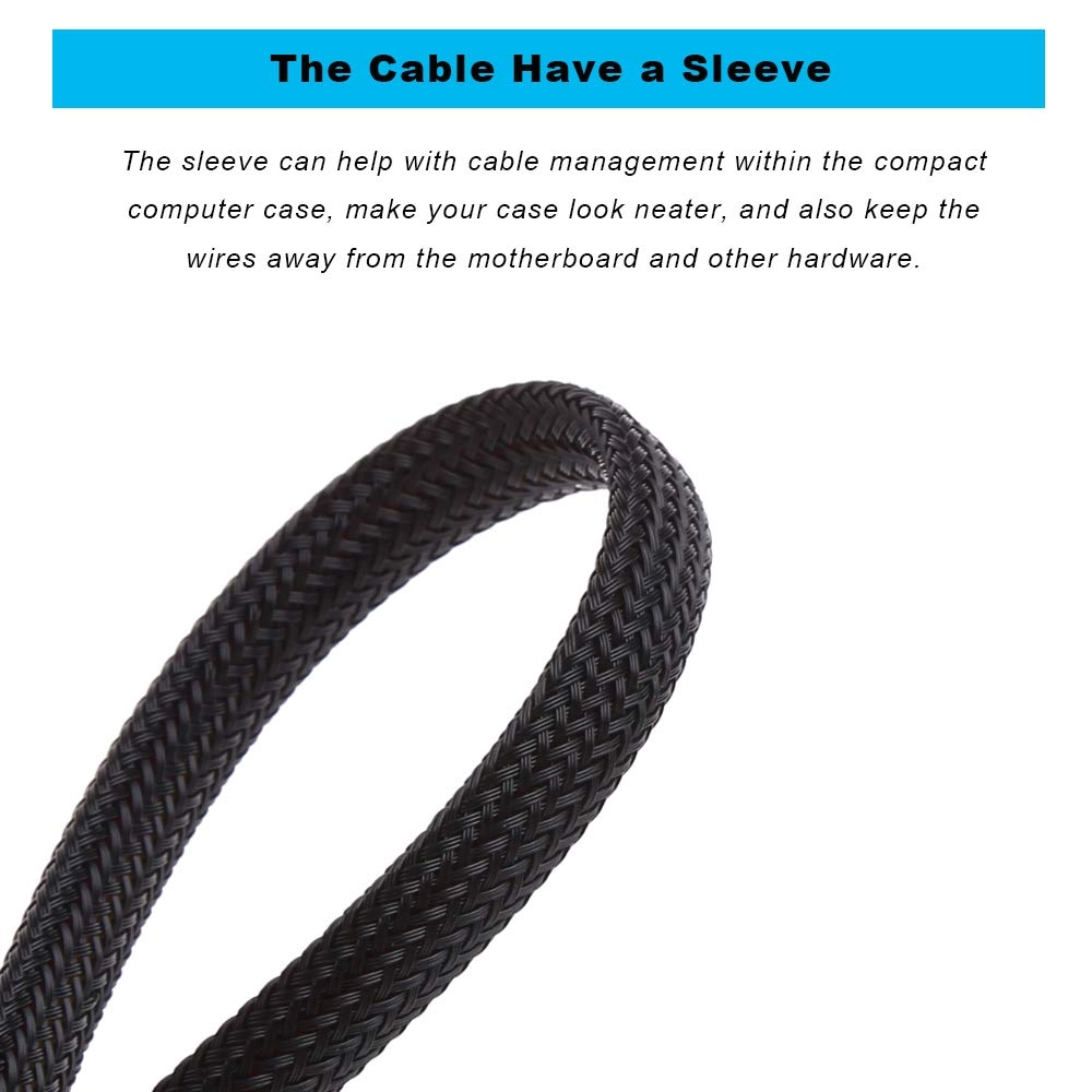 4 Pin PWM Fan Hub - 13-Inch 24AWG 1 to 5 Splitter