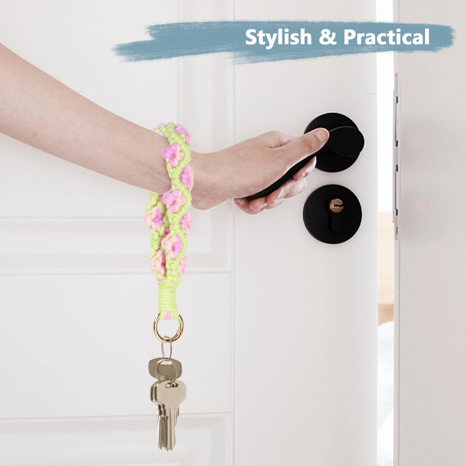 Boho Macrame Keychain - Car