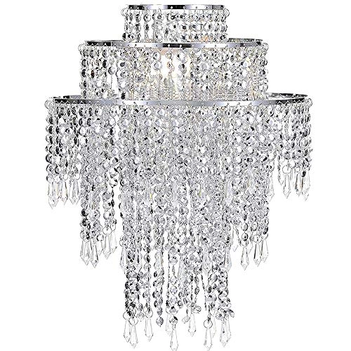 Chandelier Light Shade - 32 cm 3 Tiers Clear