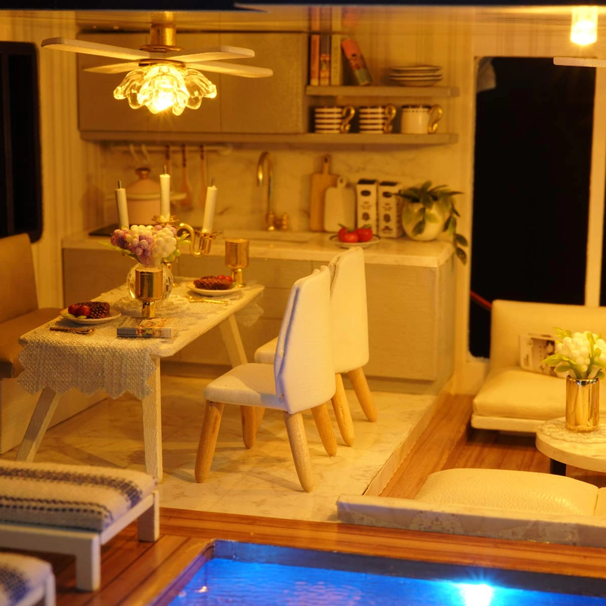 Miniature Dollhouse Kit - Time Apartment 1:24 Scale