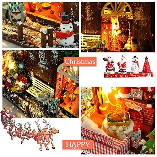 3D Wooden Miniature Doll House Kit - Painting and Calligraphy Room With Dust Cover 1:24