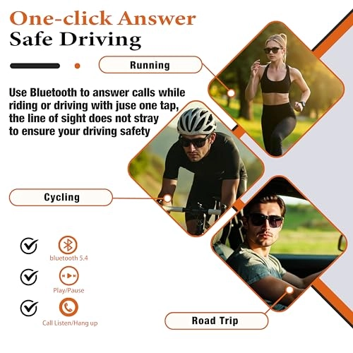 Adjustable Tint Smart Sunglasses - Bluetooth Built-In Speakers 110mAh battery