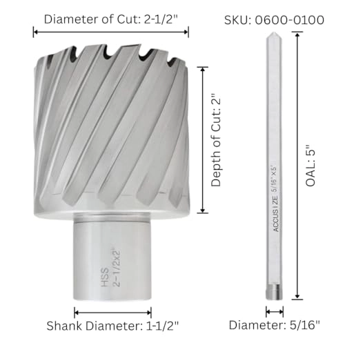 Annular Cutter - 2-1/2'' 2'' H.S.S. Pilot Pin