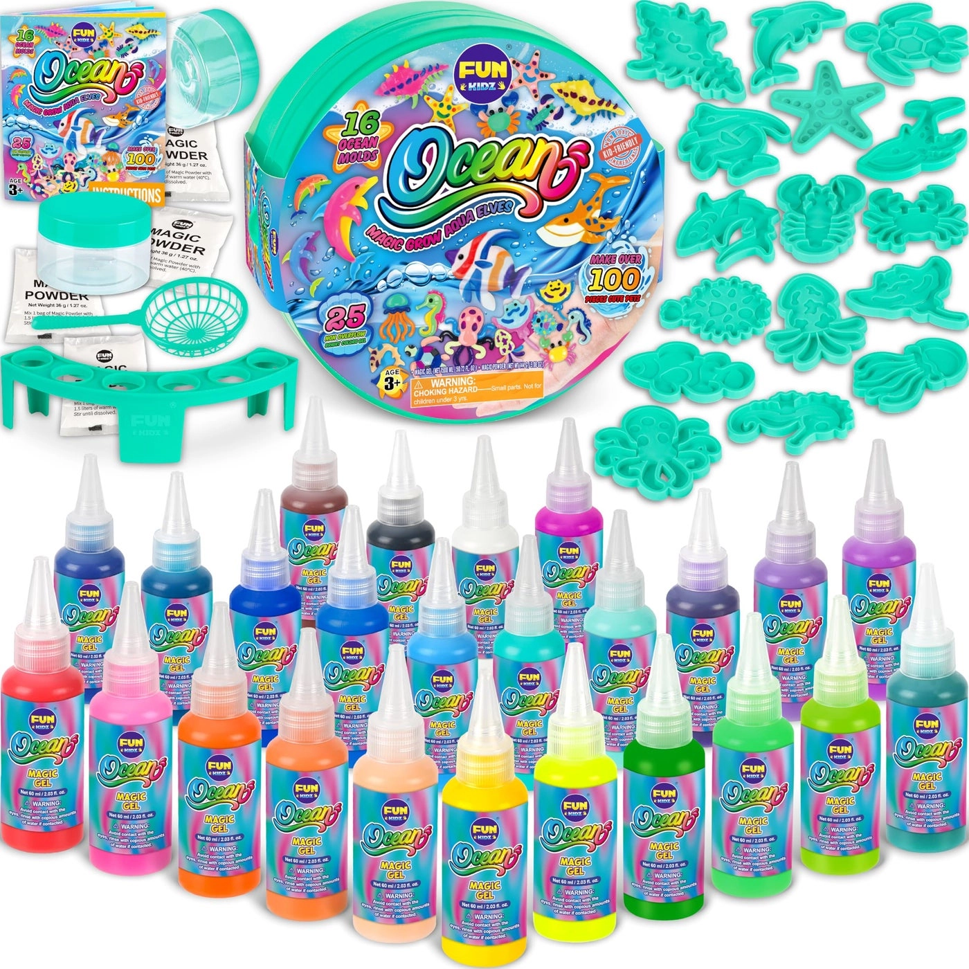 Ocean Magic Water Elves Kit - 25 colors 16 molds