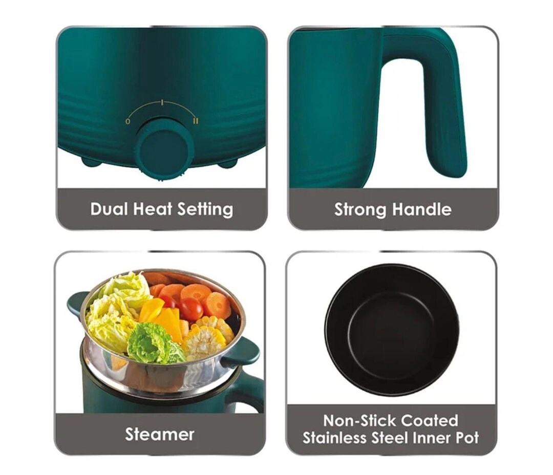 4 in 1 Mini Electric Multi Cooker - 1.2L
