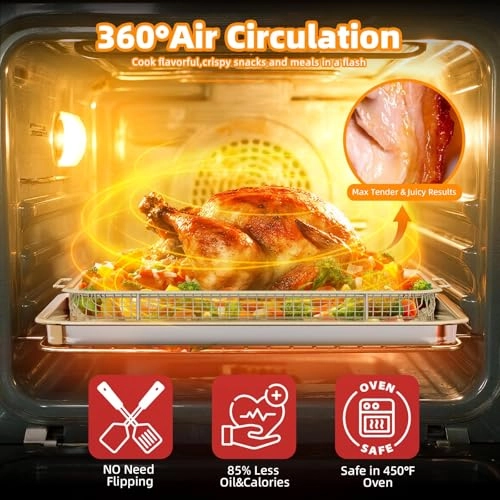 Air Fryer Basket - Stainless Steel 2 Set