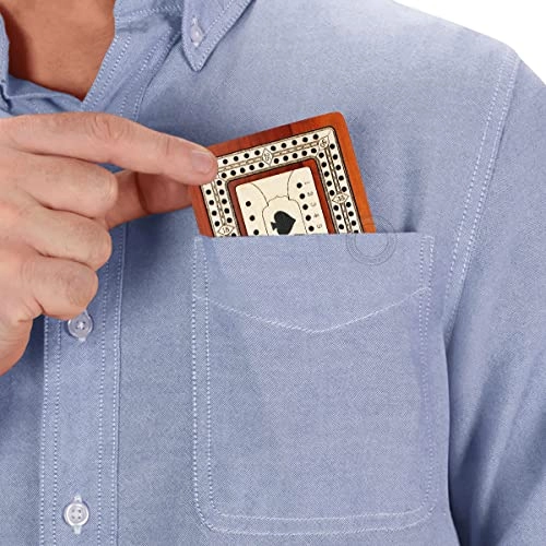 Cribbage Board - 2 Track 60 Points Bloodwood / Maple Wood