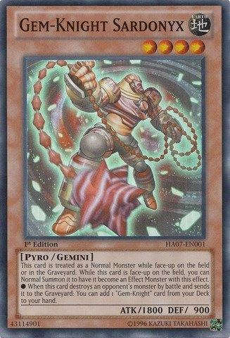 Konami Gem-Knight Sardonyx HA07-EN001 - 1st Edition
