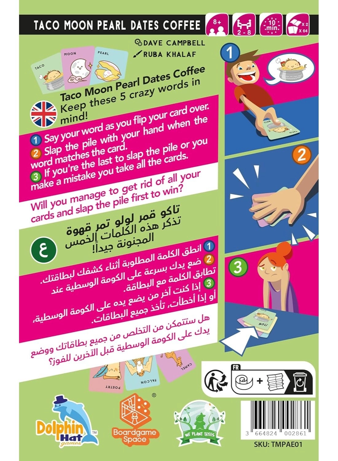 Taco Moon Pearl Dates Coffee - Arabic-themed Party Card Game