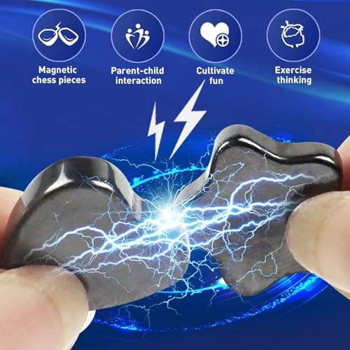 Fun Table Top Magnetic Board Game - 24 Magnets Travel Bag Lanyard