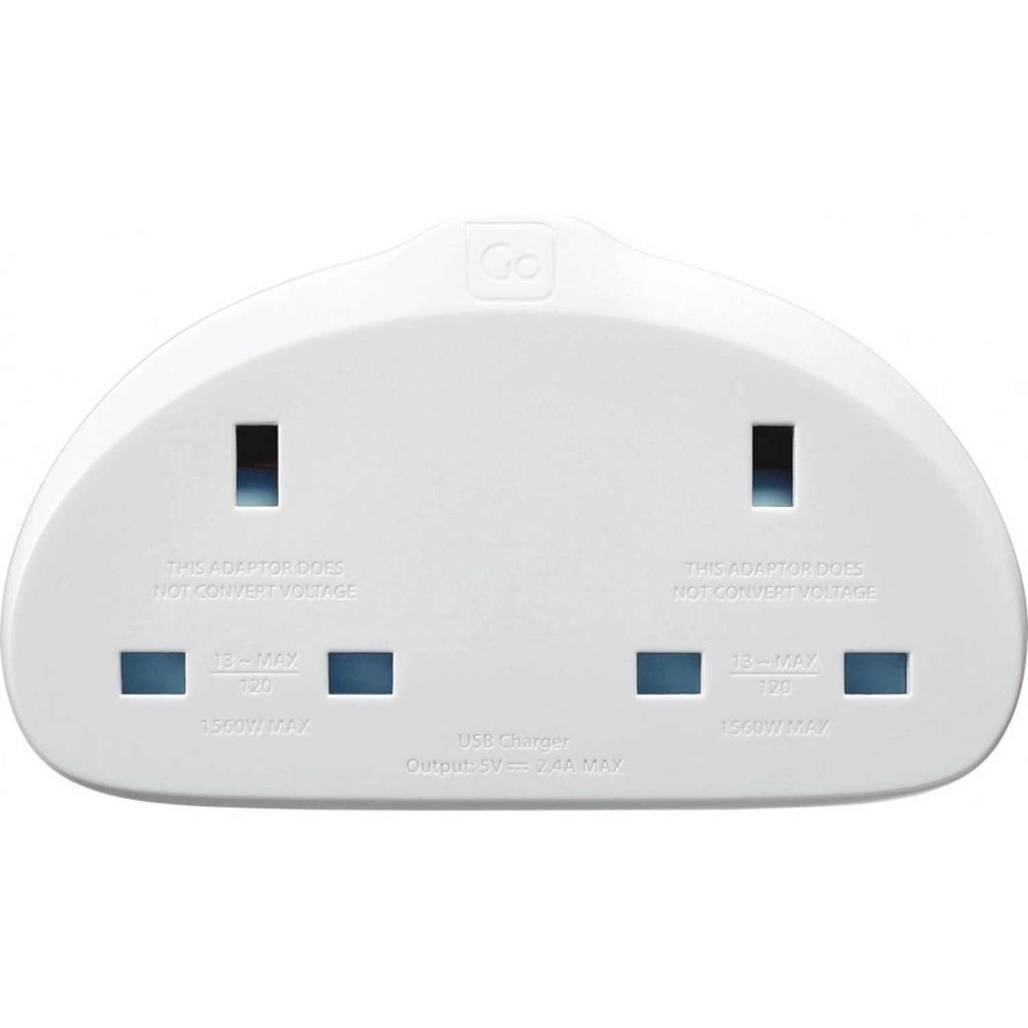 USB UK-US Duo Adaptor - 1560 Watt