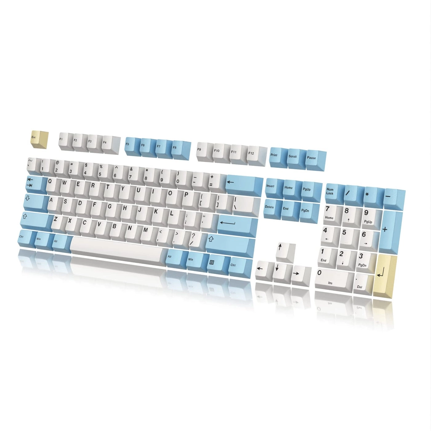 HK Gaming Dye Sublimation PBT Keycap Set - 139 Keys