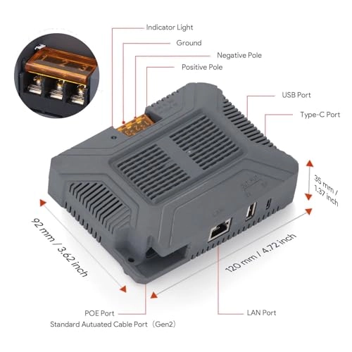 PoE Injector - 180W 9-36v GigE 10/100/1000mbps