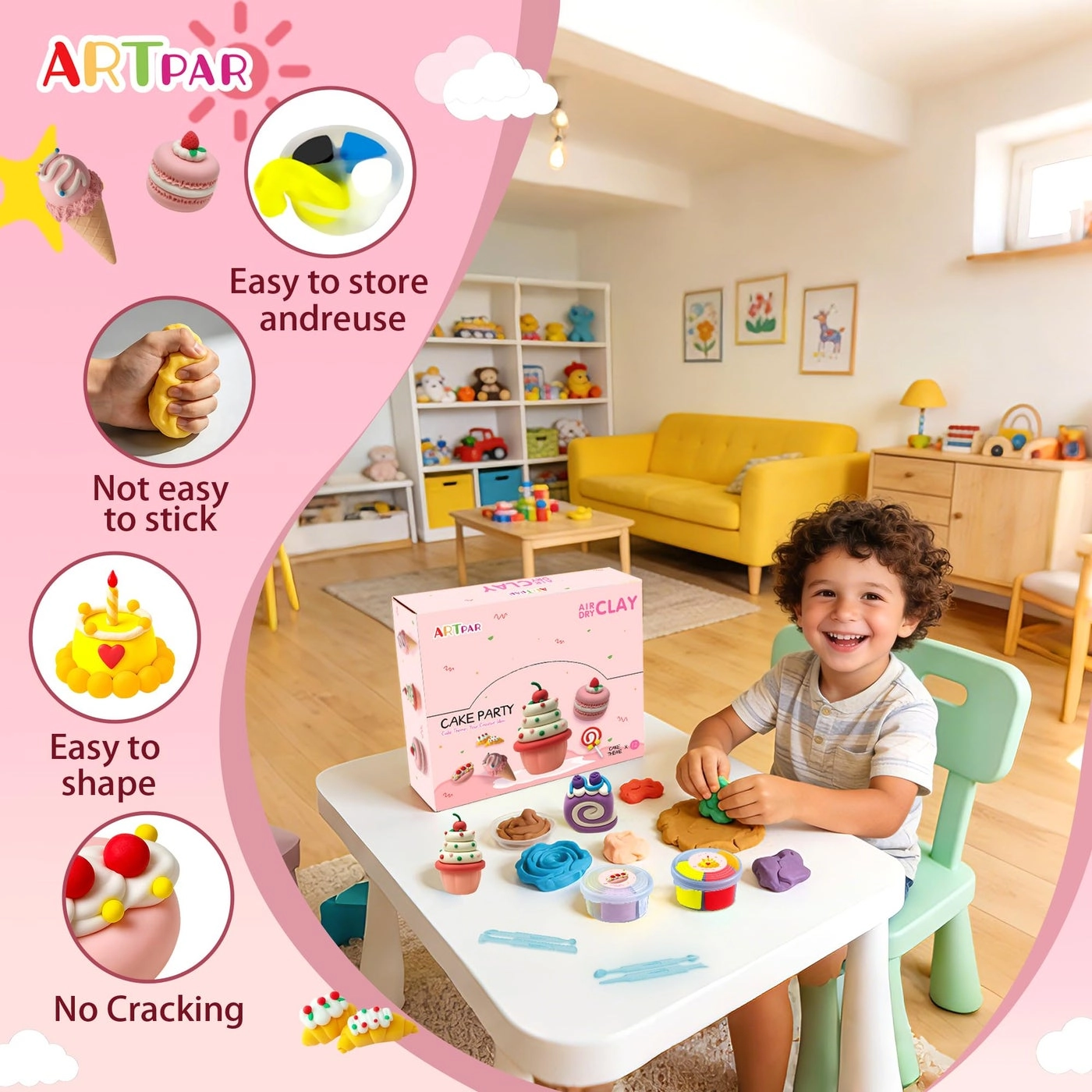 Clay Kits - Air Dry Clay 12pcs.