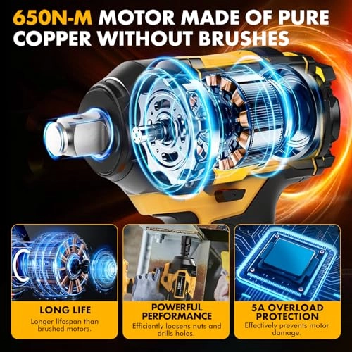 Cordless Impact Wrench - 650 N/m