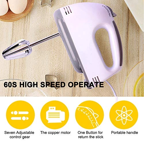 7 Speed Dough Hand Mini Mixer - 100W