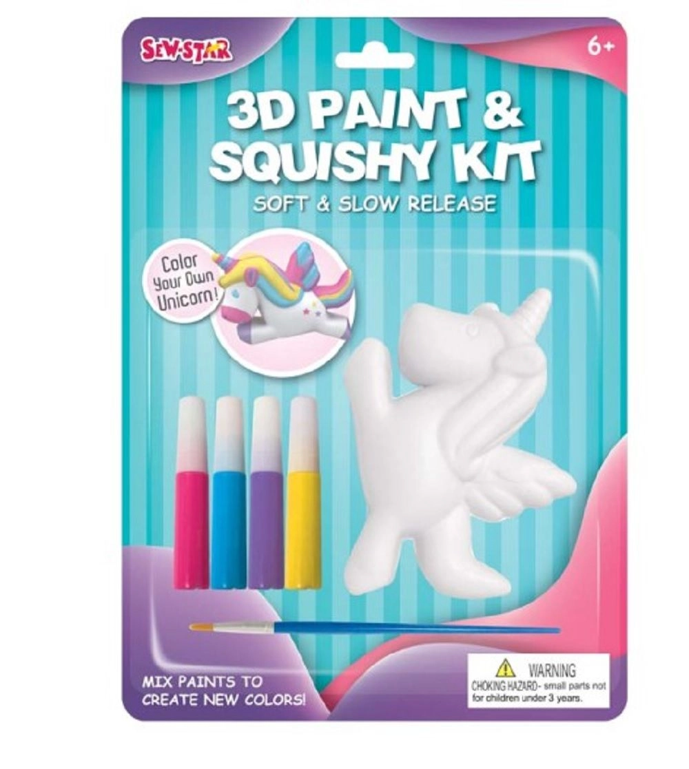Sew Star 3D Paint And Squishy Kit Unicorn - 6+ years