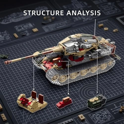 WW2 King Tiger II Tank - 1:28 ABS