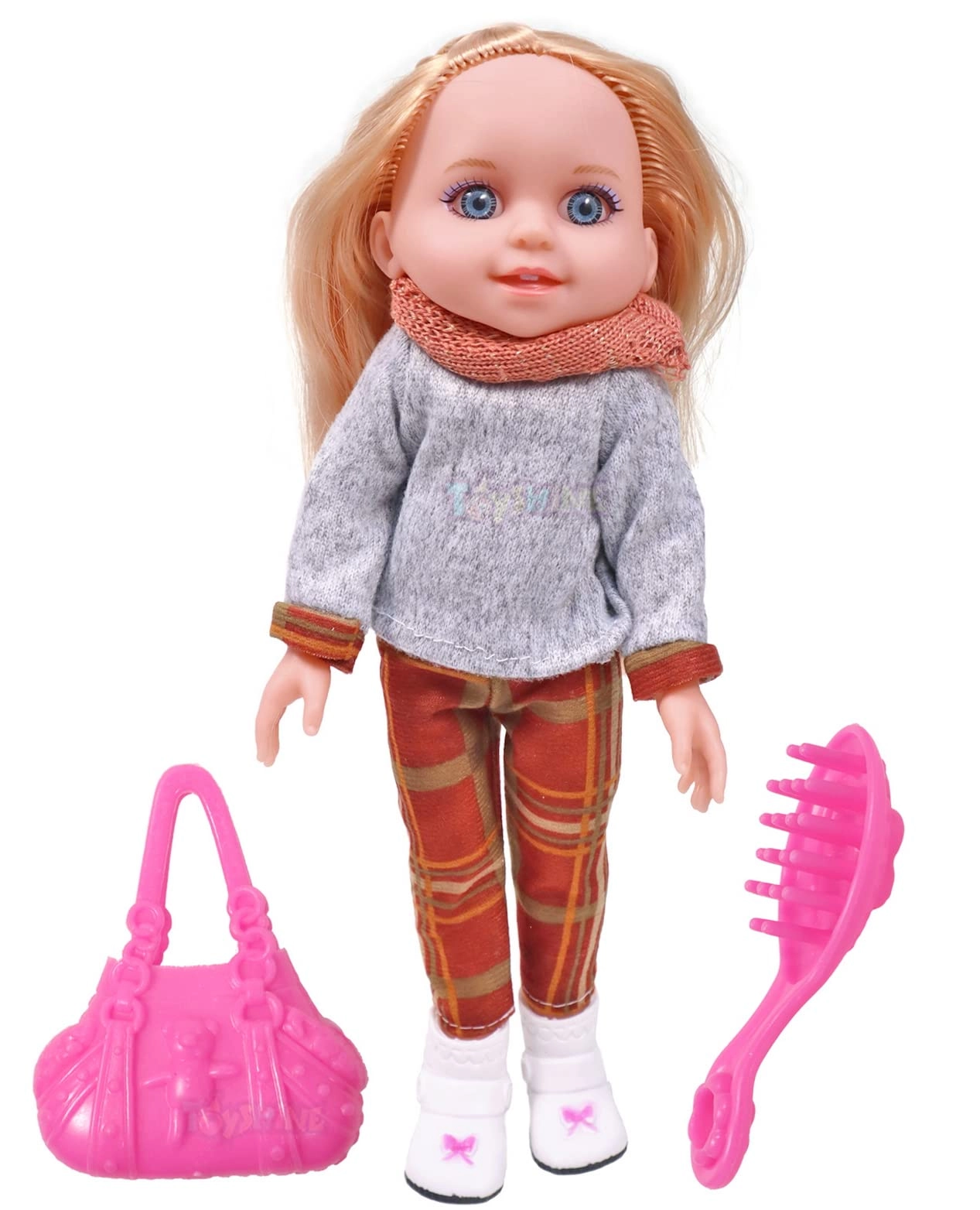 Toyshine Niara Baby Doll - 12 Inches Vinyl Grey Sweater