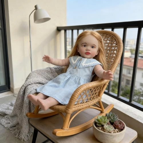 Pippa Reborn Baby Doll - 26 inch Cotton Vinyl Hand-rooted Curly Hair Ages 3+