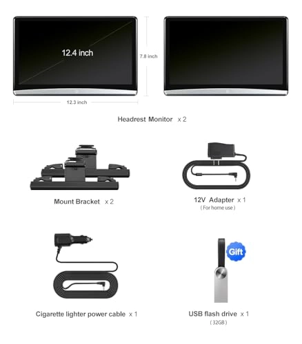 Headrest Monitor - 12.4 inch