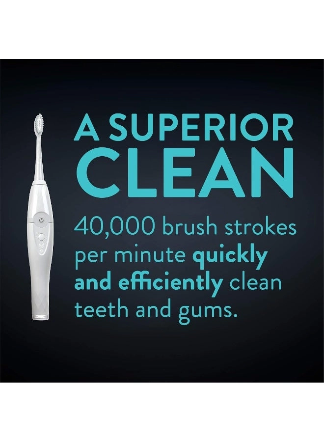 UV Sanitizing Sonic Toothbrush and Cleaning Station - Dual Speed White