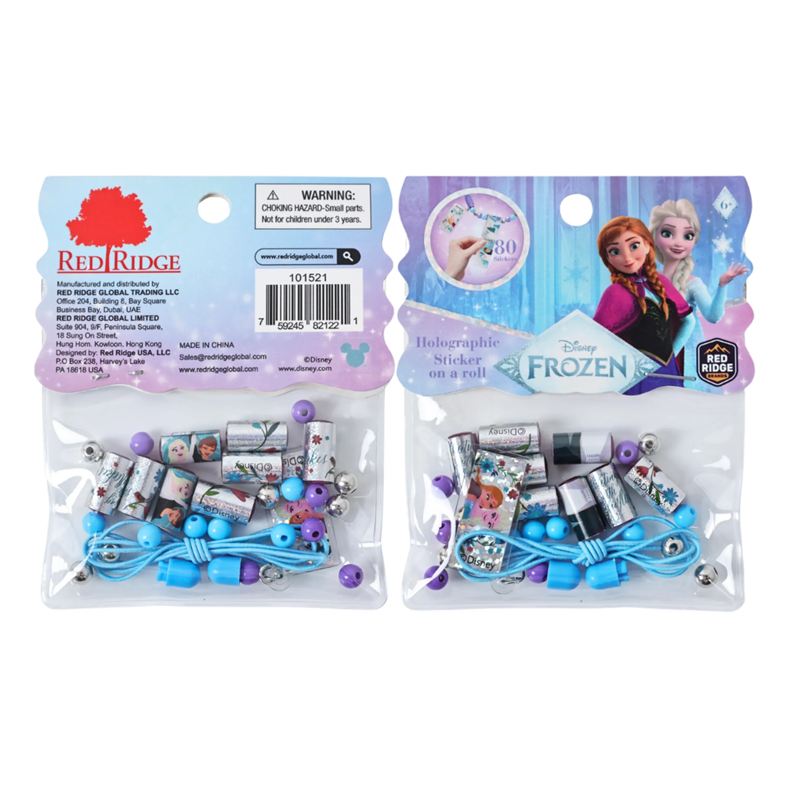 Frozen Holographic Sticker On A Roll Bracelet Making Craft Set - 80pc Multicolor