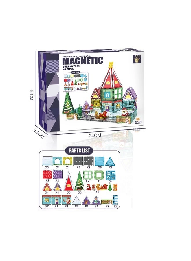 Magnetic Building Tiles - Christmas