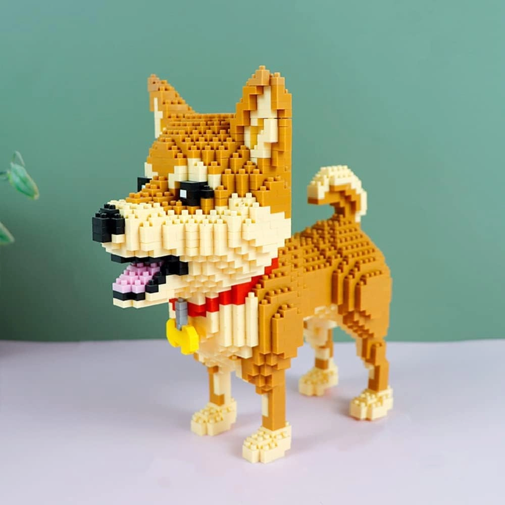 DOUBLEEAGLE IMDUSTRY(CHINA)LIMITED Building Block Animal Bricks Dog Shiba Inu - 1850 pcs